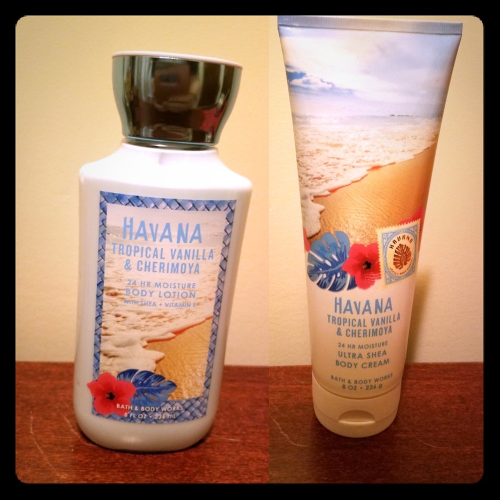 Havana Bath and Body Works lotion set